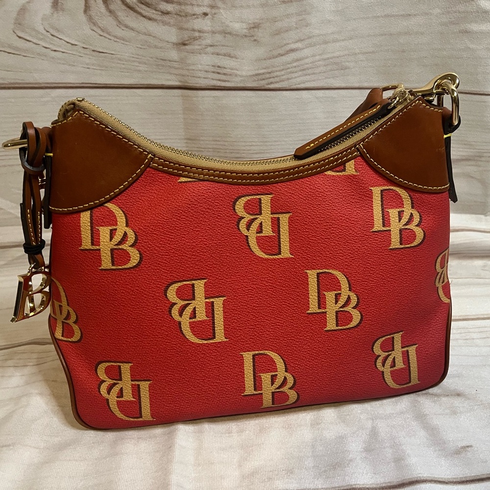 Dooney & Bourke Red DB Monogram Shoulder Bag
